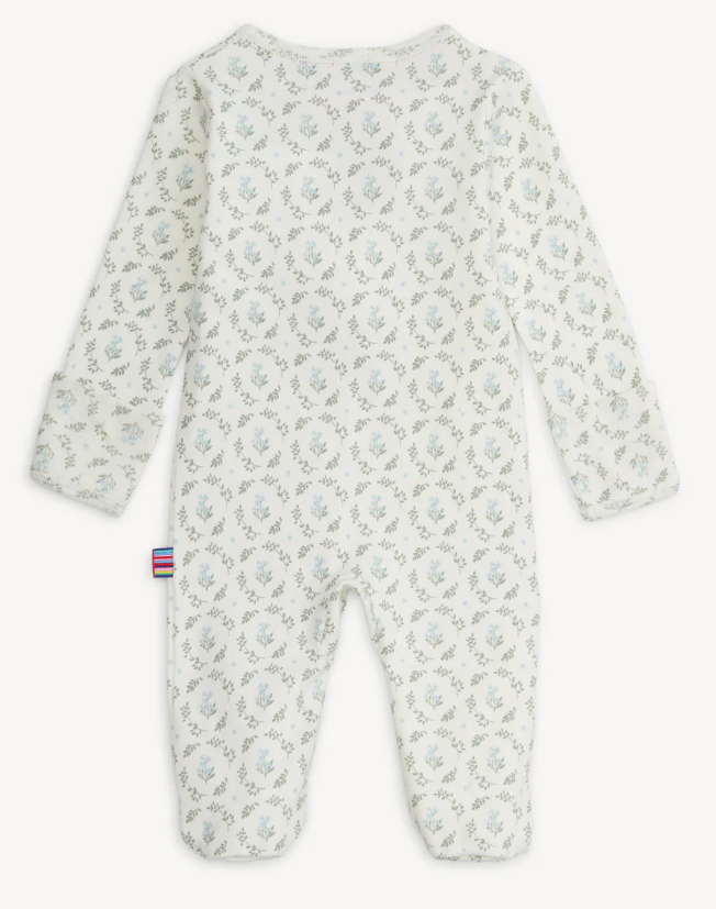 Eloise Floral Organic Footie - Magnetic Me