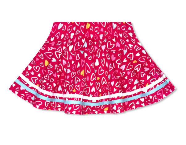 Hot Pink Hearts Skort - Set Athletics