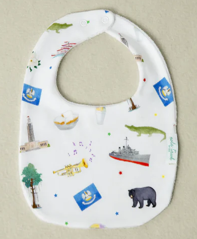 Louisiana Kids Organic Cotton Bib - Nola Tawk