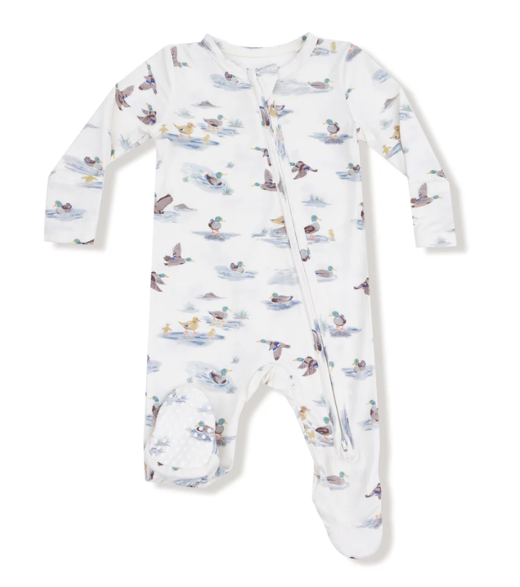Migrating Mallards 2 Way Zipper Footie - Angel Dear