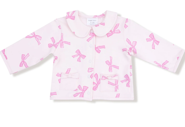 Pink Pretty Bows Tweed Style Jacket - Angel Dear