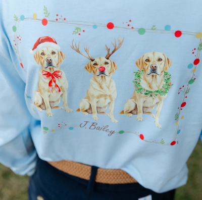 Christmas Labs L/S Tee - Bailey Boys