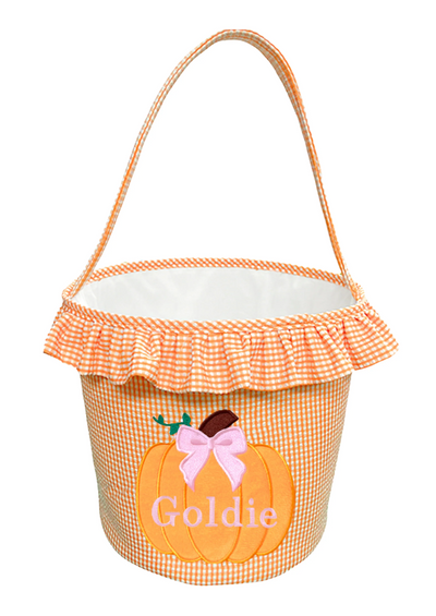 Ruffled Bow Pumpkin Tote - Bits & Bows