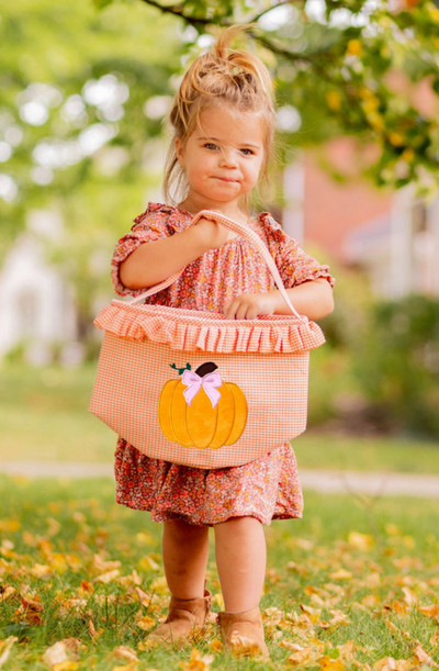 Ruffled Bow Pumpkin Tote - Bits & Bows