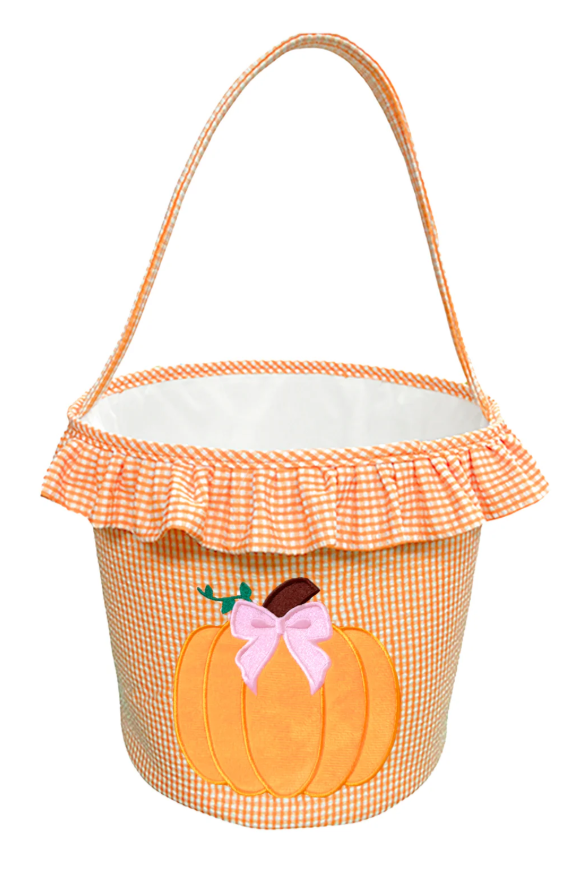 Ruffled Bow Pumpkin Tote - Bits & Bows