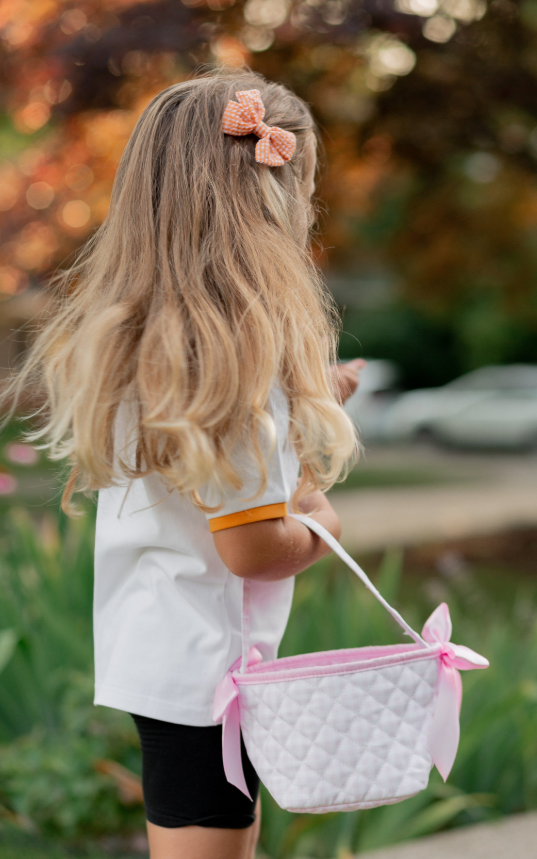 Pink Petite Halloween Pumpkin Tote - Bits & Bows
