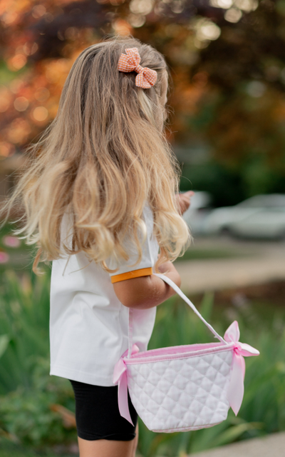 Pink Petite Halloween Pumpkin Tote - Bits & Bows