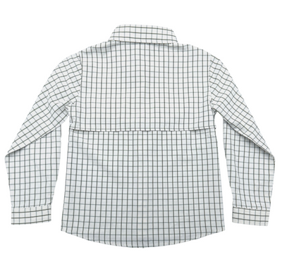 Olive & White Plaid Fishing Shirt - Saltwater Boys