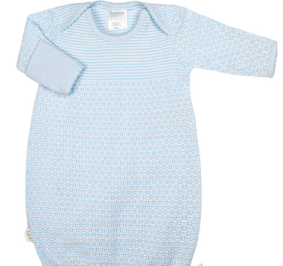 Solid Stripe, Overlap Shoulder Gown, Pima Trim - Paty