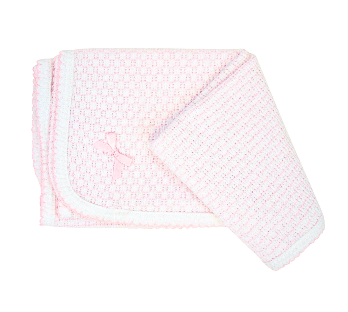 Paty Pink Knit Receiving/Swaddle Blanket