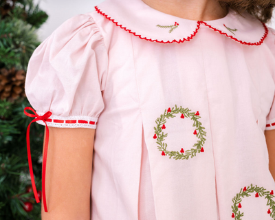 Pink Batiste Wreath Dress - Lullaby Set