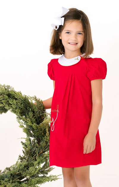 Red Corduroy Merry Dress - Lullaby Set