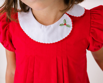 Red Corduroy Merry Dress - Lullaby Set