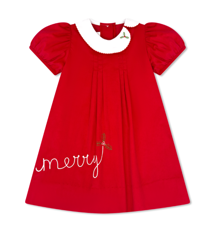 Red Corduroy Merry Dress - Lullaby Set