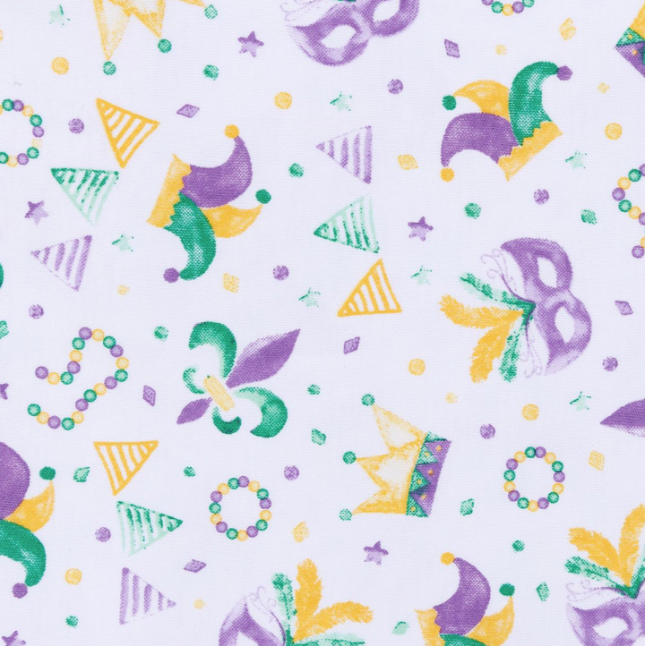 Mardi Gras Zipper Pajamas - Magnolia Baby