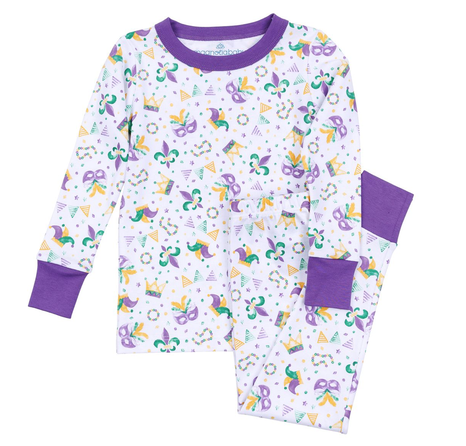 Mardi Gras Pima Cotton Pajamas - Magnolia Baby