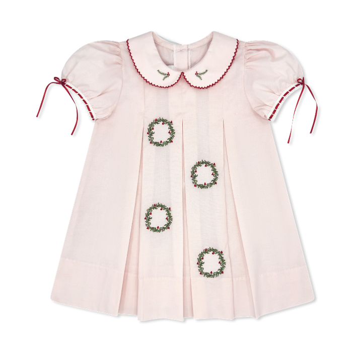 Pink Batiste Wreath Dress - Lullaby Set