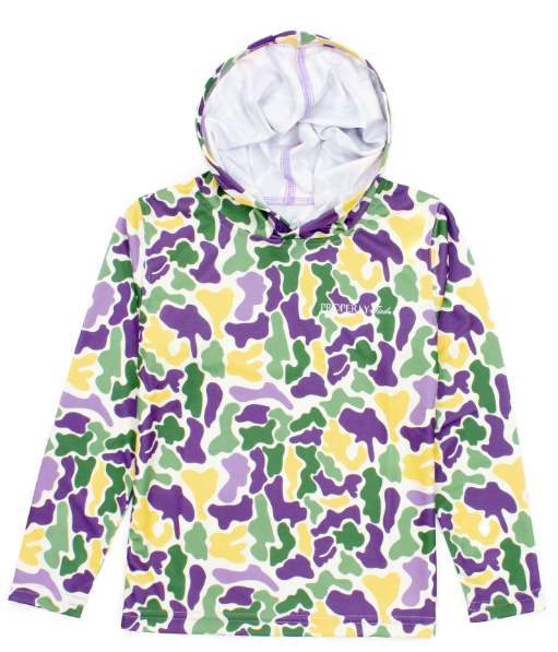 Boys Mardi Gras Sportsman Performance Hoodie - Properly Tied *PREORDER