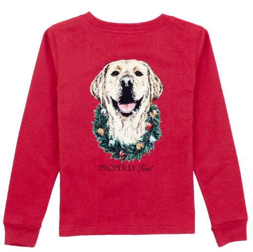 Boys Deck The Paws L/S Tee - Properly Tied