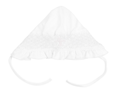 Smocked Cross Pima Bonnet - Magnolia Baby