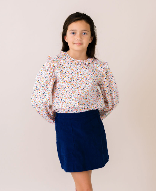 Navy Corduroy Skirt - Set Proper