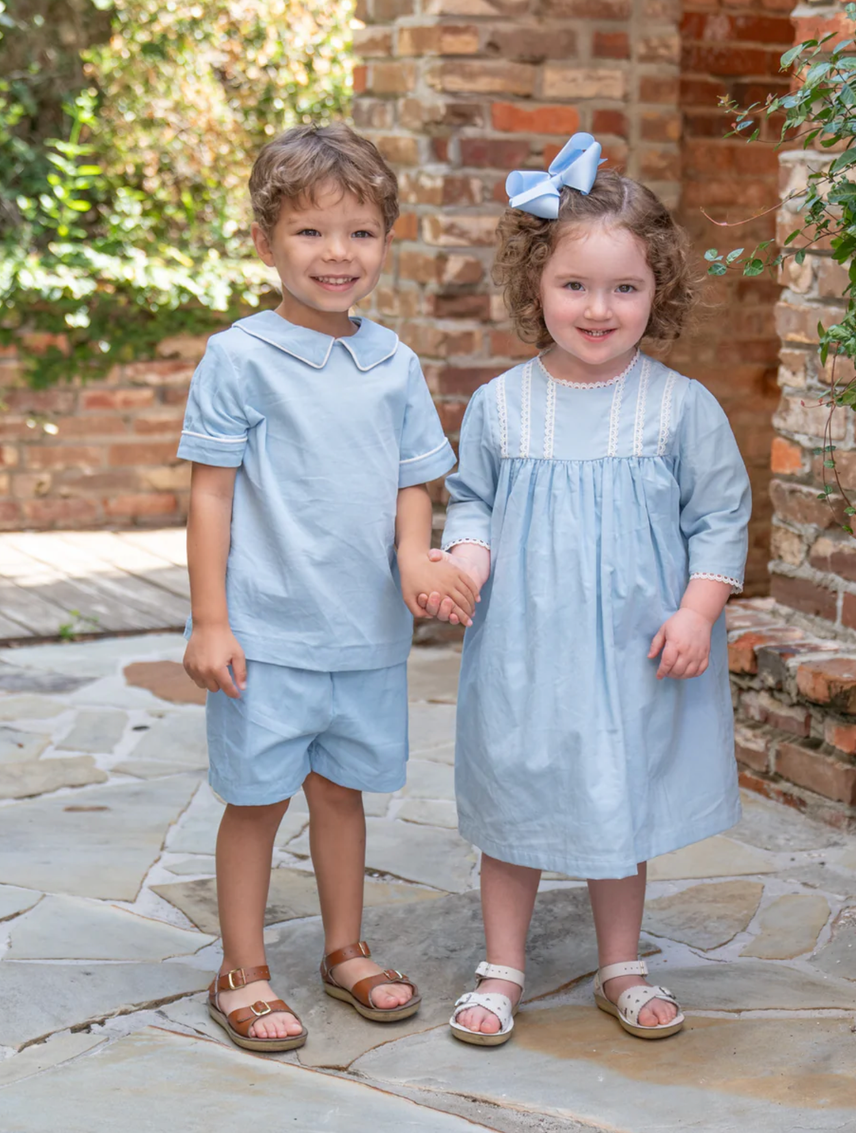 Baby Blue Corduroy Short Set - The Oaks Apparel
