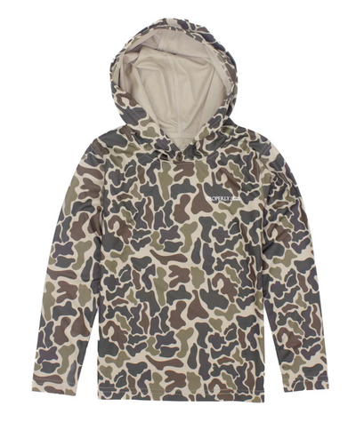 Boys Sportsman Performance Hoodie Camo - Properly Tied