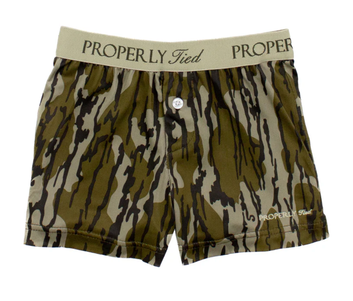Boys Mossy Oak Bottomland Boxers - Properly Tied