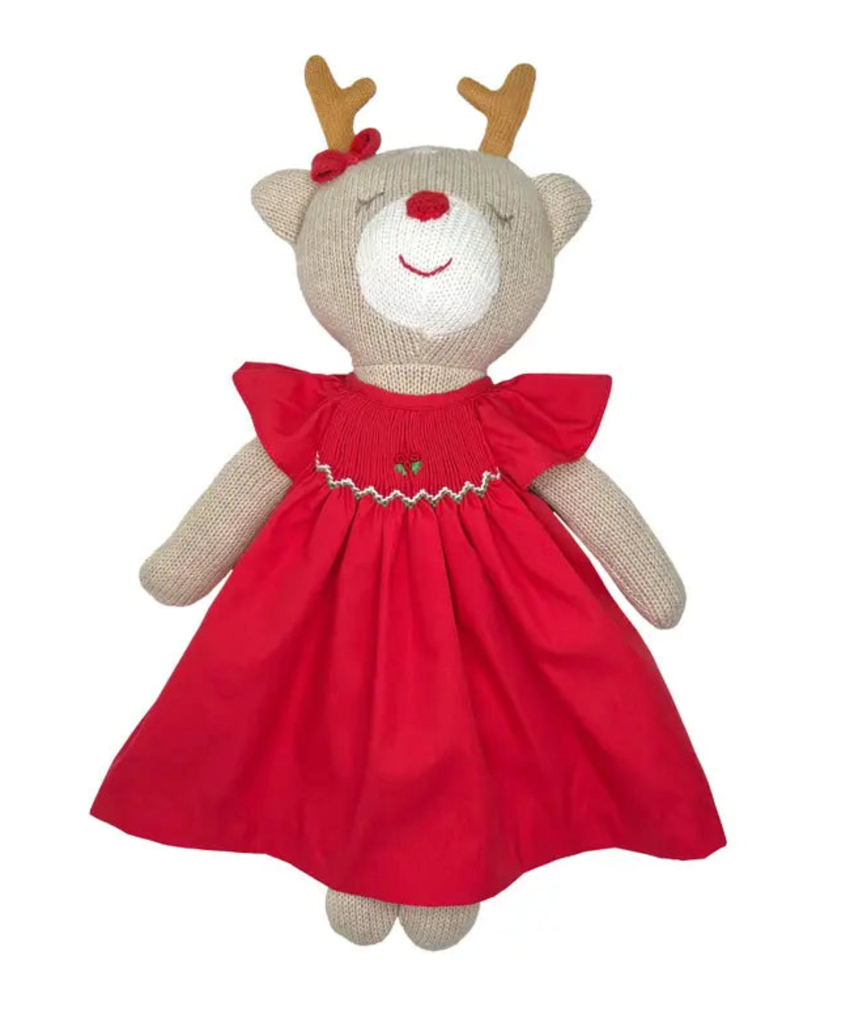 Girls Reindeer Knit Doll - Zubels