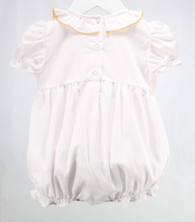 Smocked Pumpkins with Bow Bubble - Baby Blessings