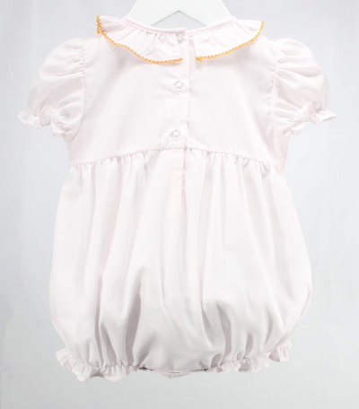Smocked Pumpkins with Bow Bubble - Baby Blessings