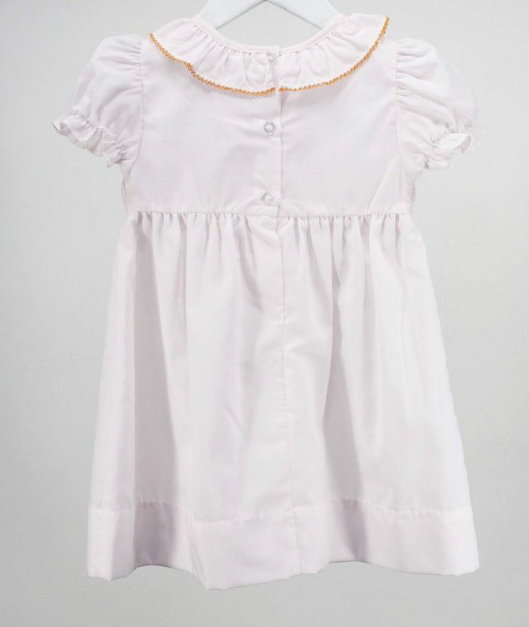 Smocked Pumpkins with Bow Dress - Baby Blessings