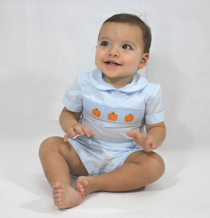 Boys Smocked Pumpkins Set - Baby Blessings