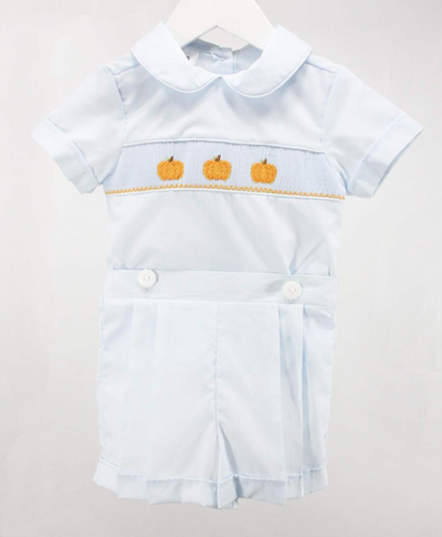 Boys Smocked Pumpkins Set - Baby Blessings