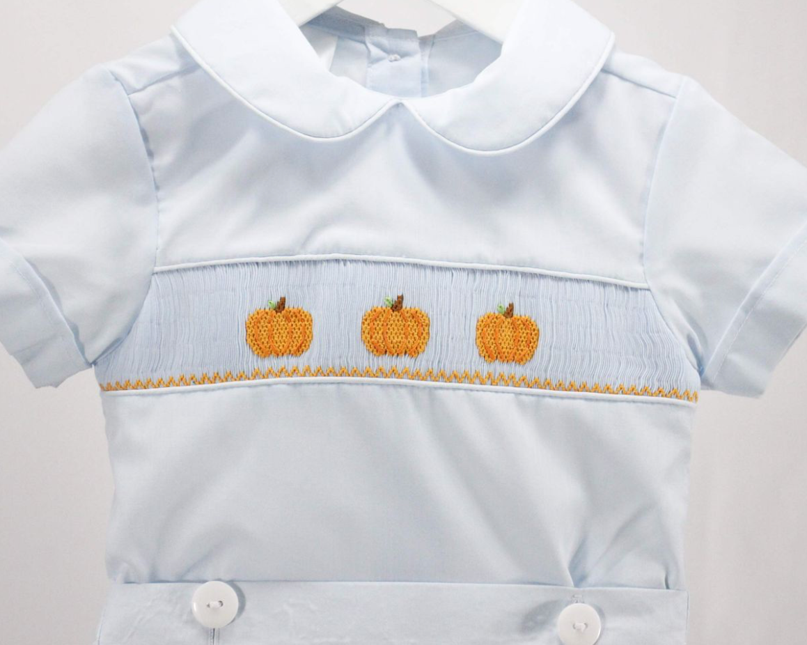 Boys Smocked Pumpkins Set - Baby Blessings
