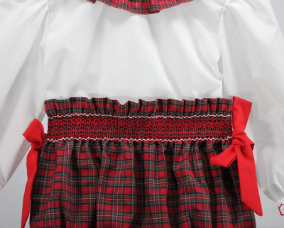 Red Christmas Plaid Bubble Set - Baby Blessings