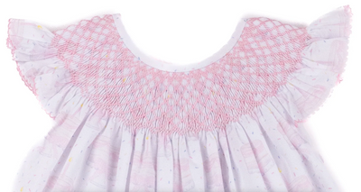 Pink Smocked Birthday Dress - Teeta