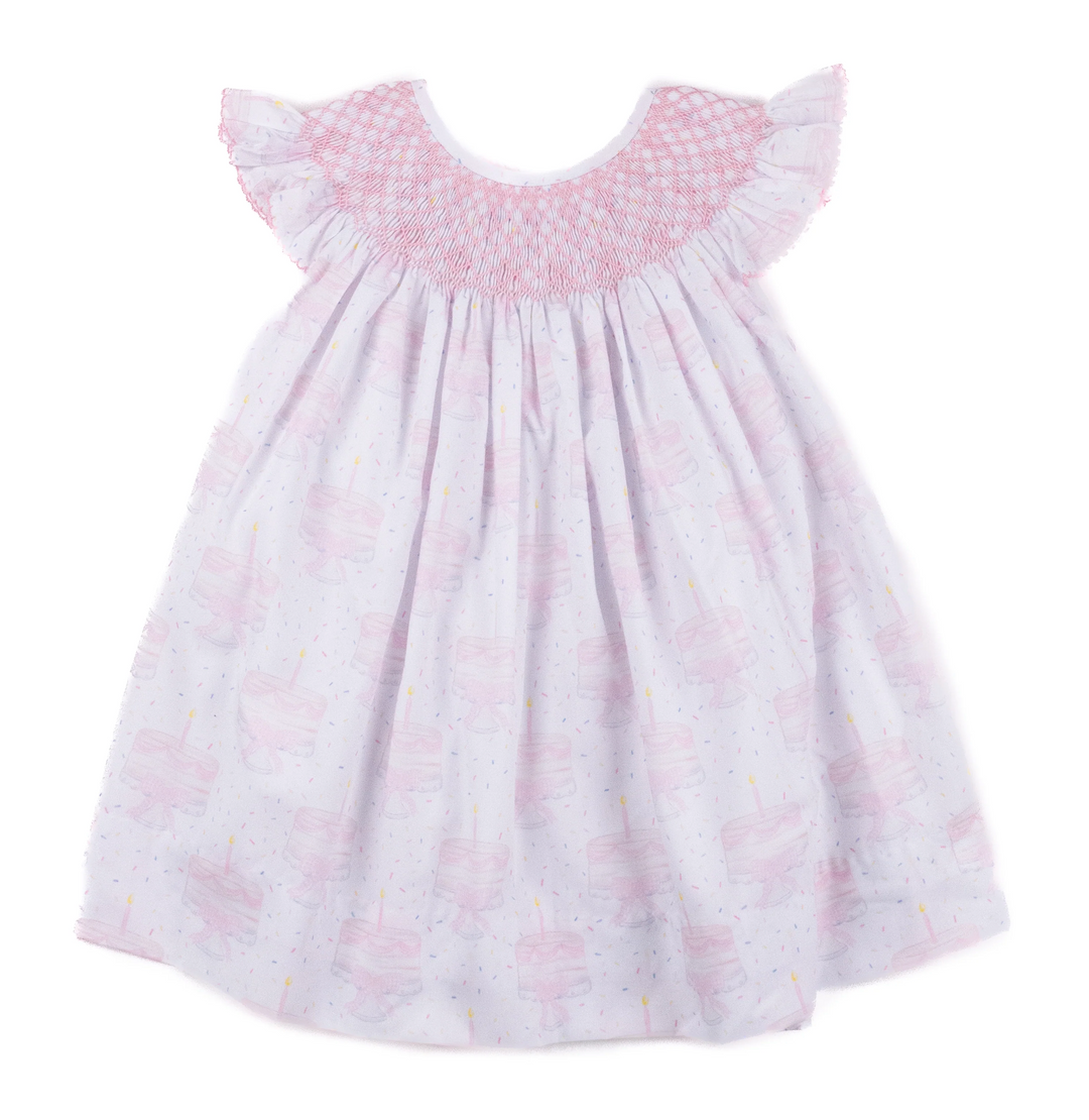Pink Smocked Birthday Dress - Teeta Pink Smocked Birthday Dress - Teeta