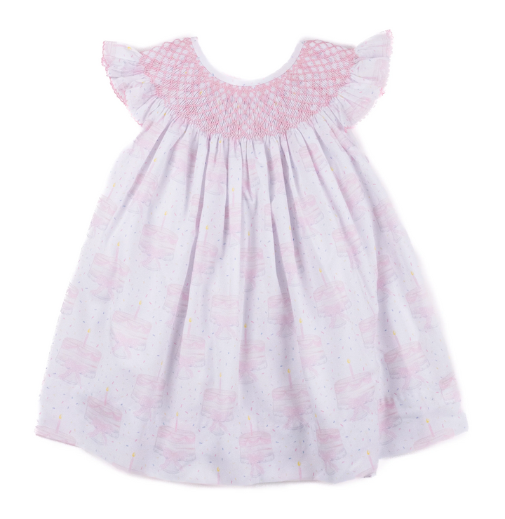 Pink Smocked Birthday Dress - Teeta