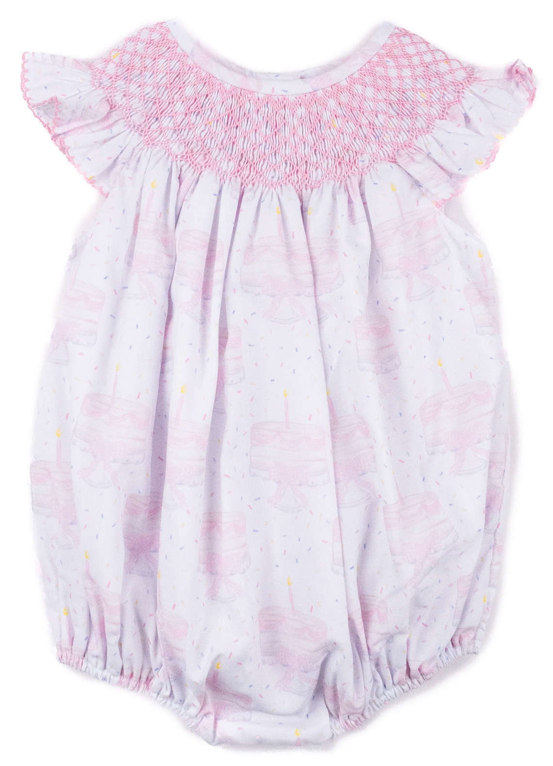 Pink Smocked Birthday Bubble - Teeta