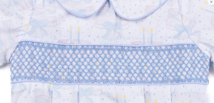 Boys Smocked Birthday Bubble - Teeta