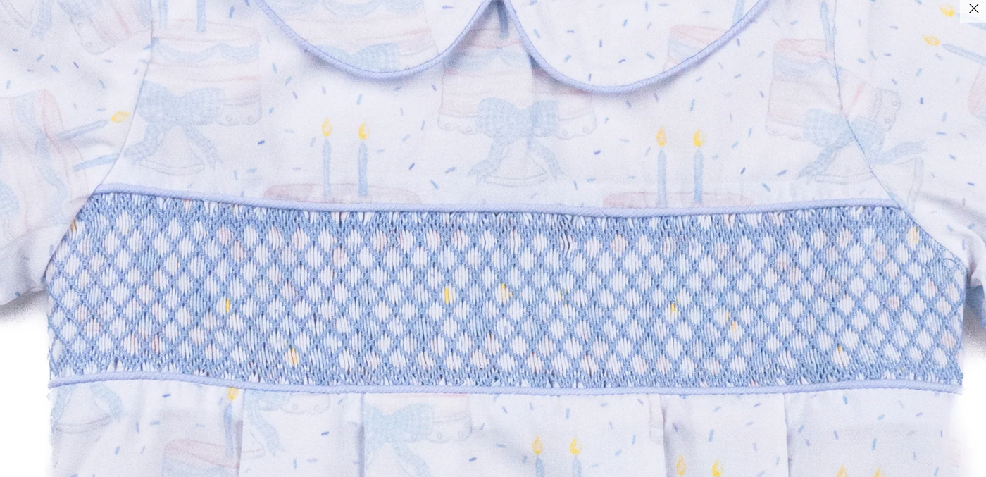 Boys Smocked Birthday Bubble - Teeta