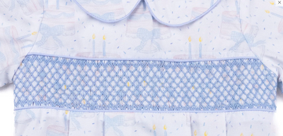 Boys Smocked Birthday Bubble - Teeta