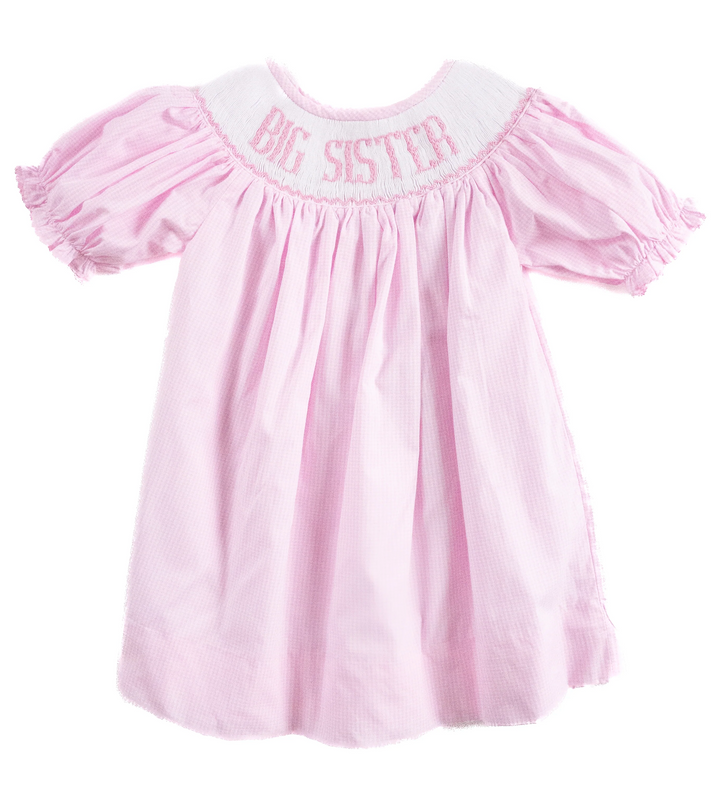 Pink Smocked Big Sister Dress - Teeta