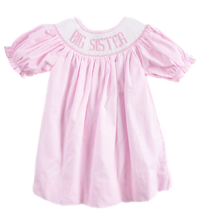 Pink Smocked Big Sister Dress - Teeta