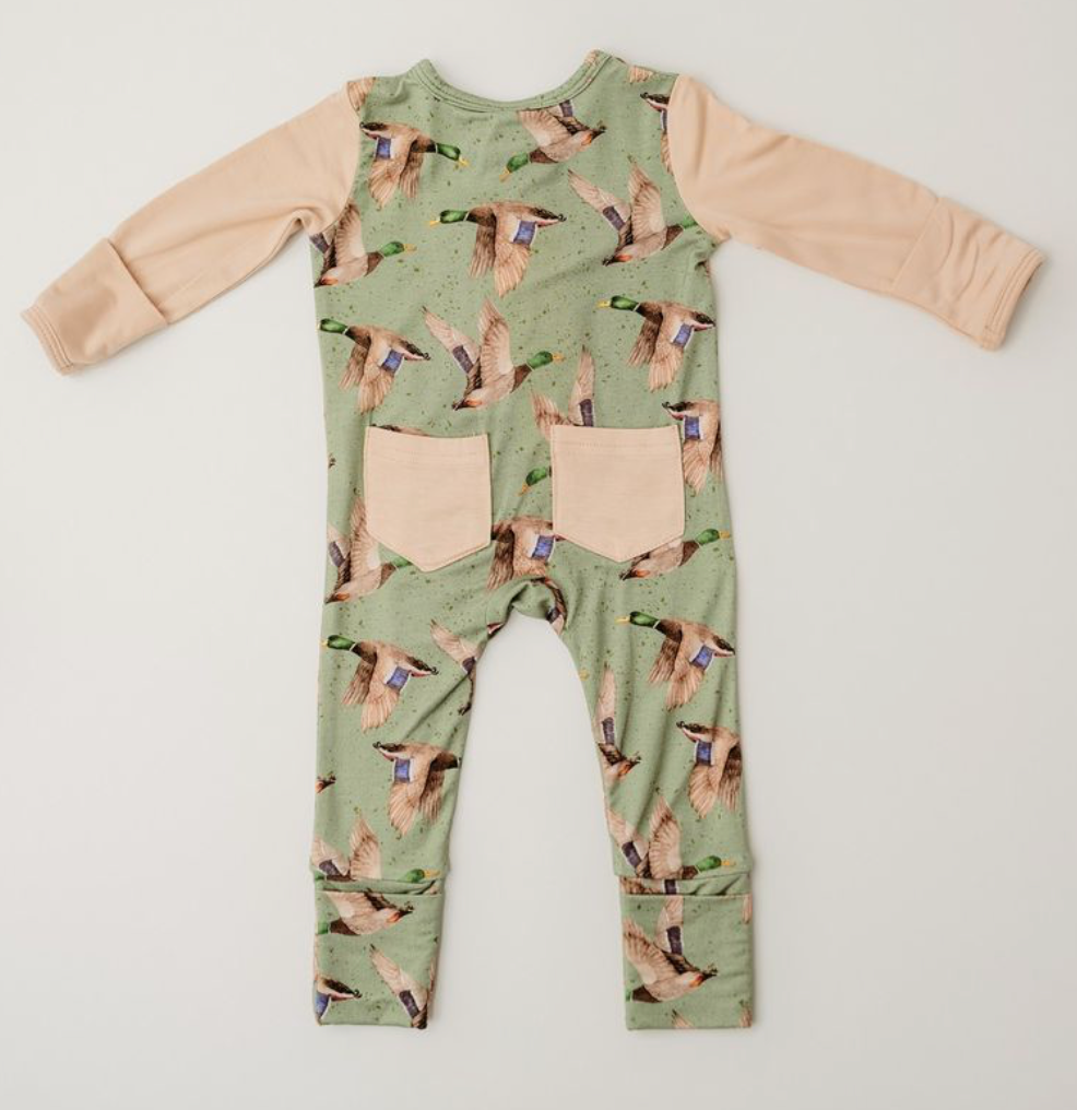 Bamboo Mallard Footie - Rockin Royalty