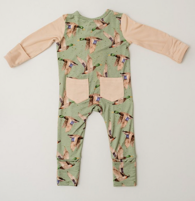 Bamboo Mallard Footie - Rockin Royalty
