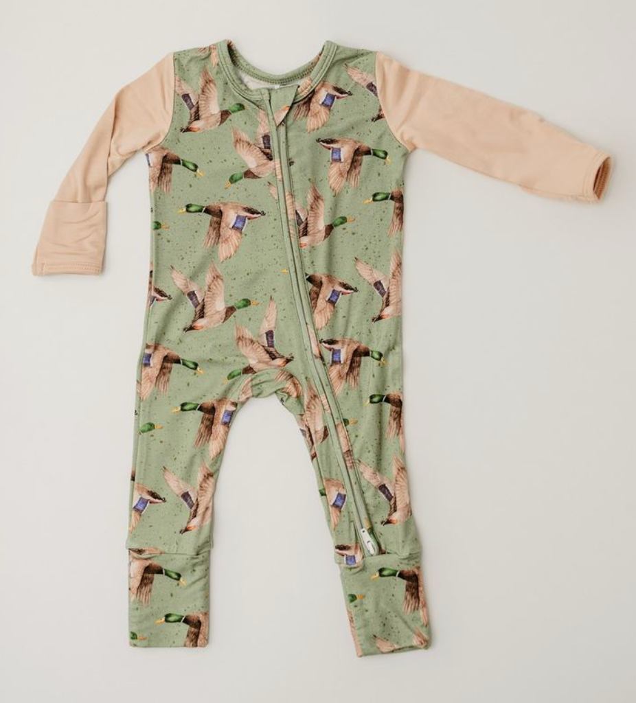 Bamboo Mallard Footie - Rockin Royalty