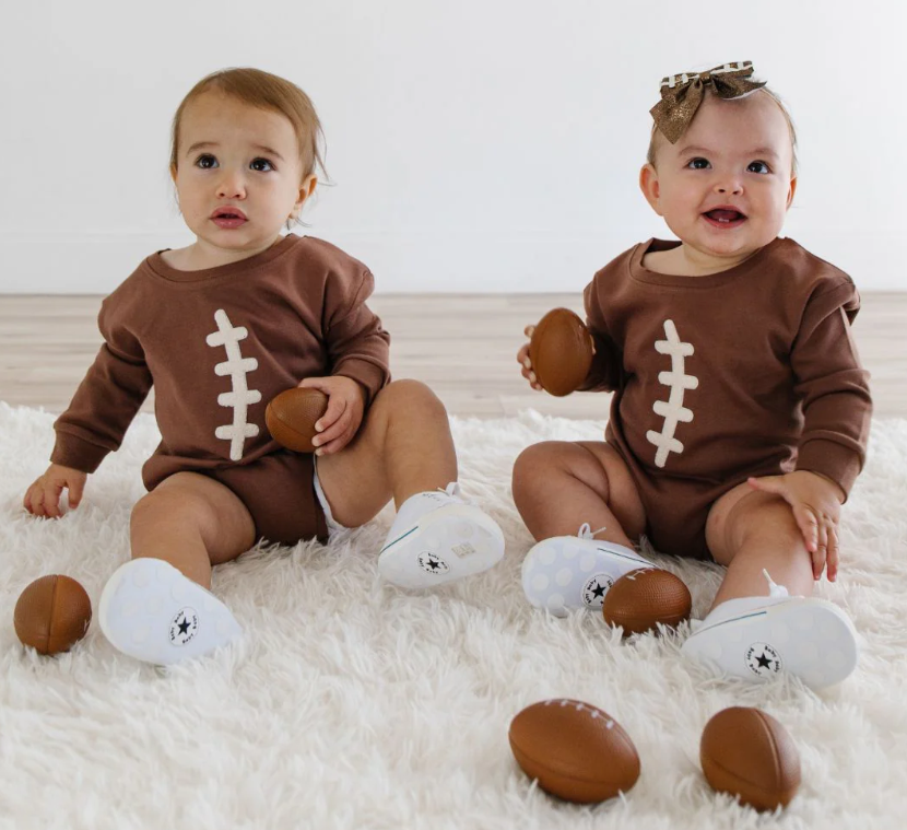Football Patch Long Sleeve Bubble - Sweet Wink