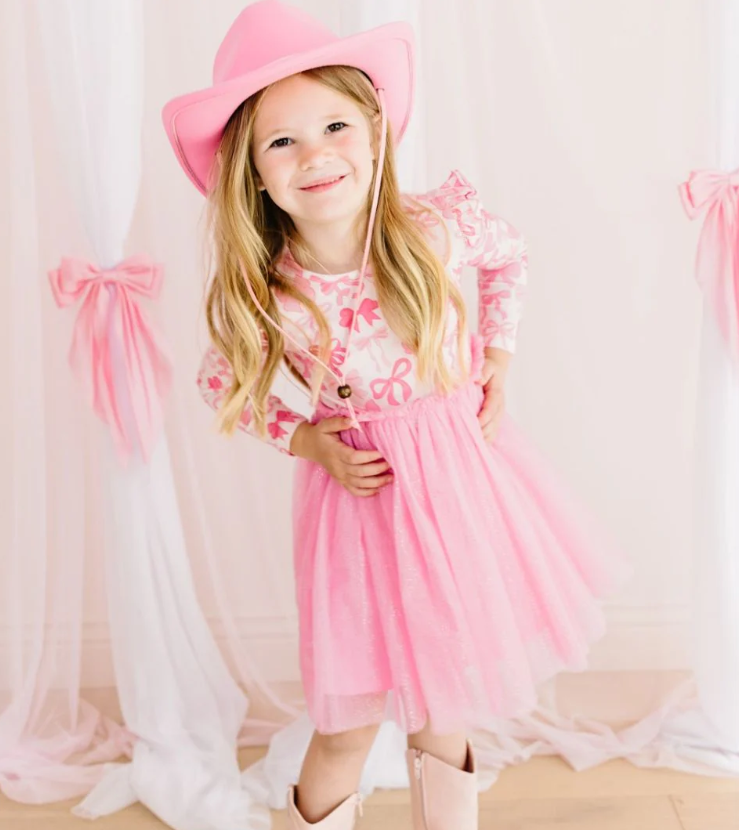 Coquette Bow Long Sleeve Tutu Dress -  Sweet Wink